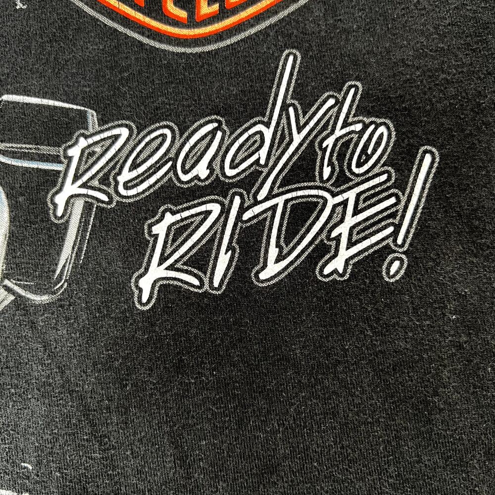 Harley-Davidson Ready to Ride Biker Babe Morgantown WV 2014 Graphic T-Shirt L - Picture 5 of 11